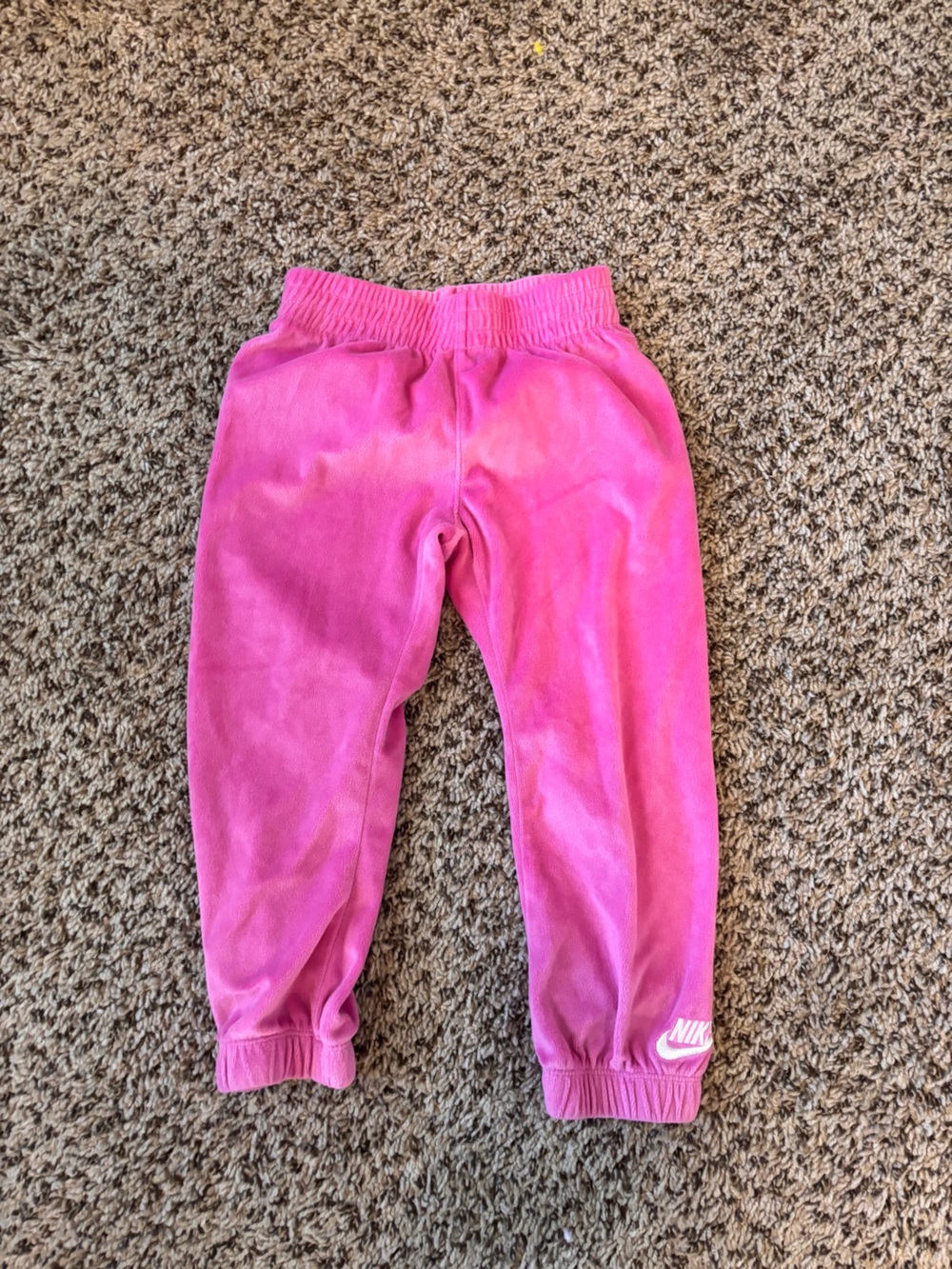 Nike Pink Girls Velour Joggers